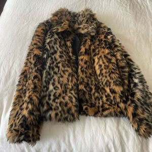 Faux Leopard Fur jacket - great for going out this fall